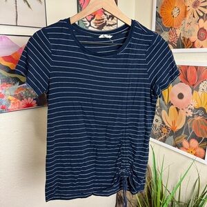 Jane & Delancey | blue and white stripe top | Small